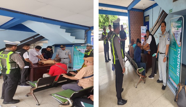 Jasa Raharja dan Polres Kediri Gelar Pelatihan PPGD serta Pengobatan Gratis di Terminal Pare