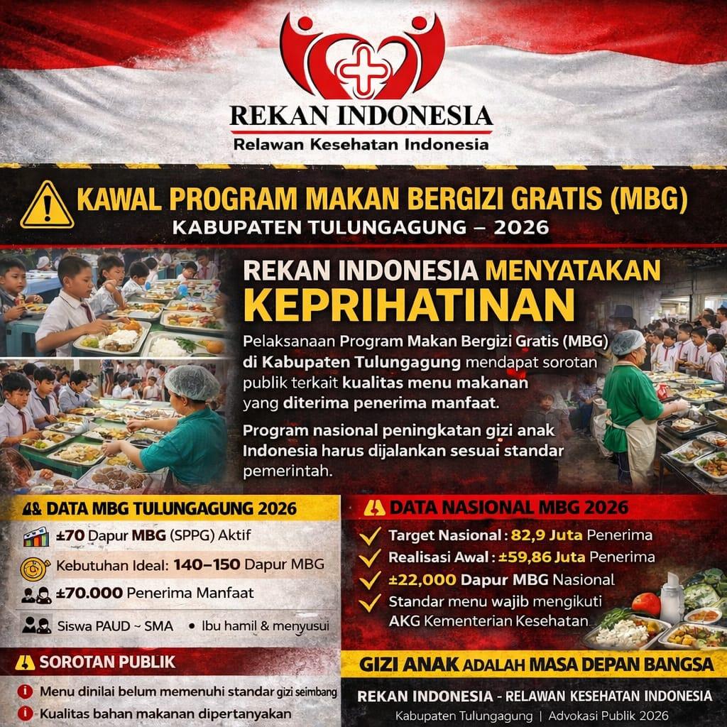 Rekan Indonesia Tulungagung Soroti Kualitas Menu Program Makan Bergizi Gratis Rekan Indonesia Tulungagung Soroti Kualitas Menu Program Makan Bergizi Gratis