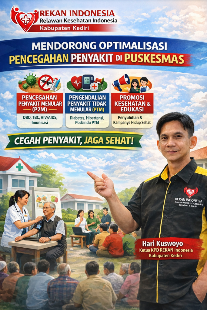 Rekan Indonesia Kabupaten Kediri Dorong Optimalisasi Program Pencegahan Penyakit di Puskesmas Rekan Indonesia Kabupaten Kediri Dorong Optimalisasi Program Pencegahan Penyakit di Puskesmas