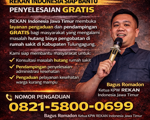 REKAN Indonesia Buka Layanan Pengaduan Gratis Penyelesaian Hutang Rumah Sakit di Tulungagung