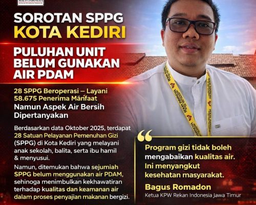 REKAN INDONEASIA JAWA TIMUR SOROTI SPPG KOTA KEDIRI