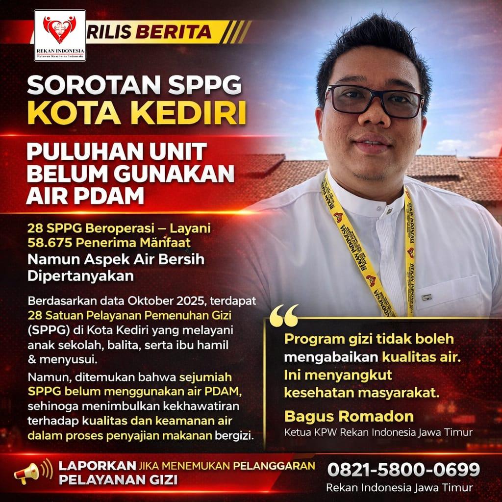 REKAN INDONEASIA JAWA TIMUR SOROTI SPPG KOTA KEDIRI