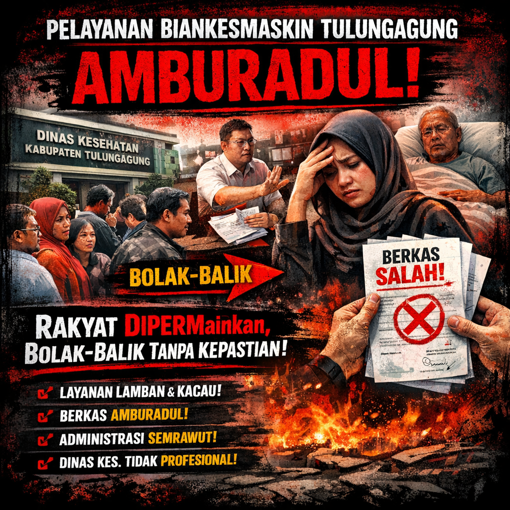 PELAYANAN BIANKESMASKIN TULUNGAGUNG DISOROT, DINAS KESEHATAN DINILAI TIDAK FOKUS DAN MEMPERMAINKAN WAKTU MASYARAKAT PELAYANAN BIANKESMASKIN TULUNGAGUNG DISOROT, DINAS KESEHATAN DINILAI TIDAK FOKUS DAN MEMPERMAINKAN WAKTU MASYARAKAT