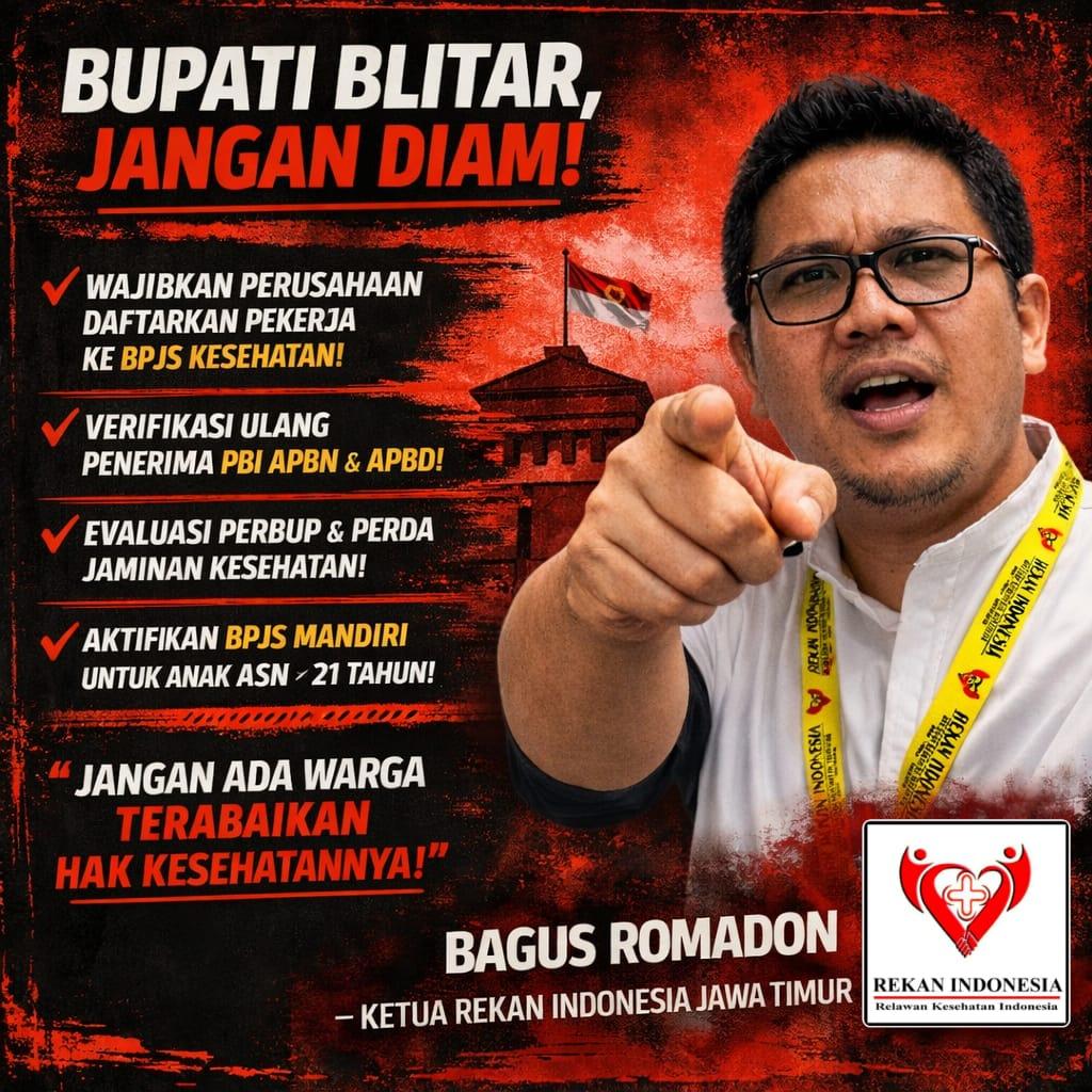 Ketua Rekan Indonesia Jawa Timur Dorong Perbaikan Jaminan Kesehatan di Kabupaten Blitar