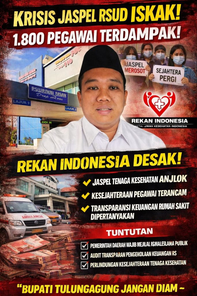 1.800 Pegawai RSUD dr Iskak Terdampak Penurunan Jaspel, Rekan Indonesia Soroti Pemkab Tulungagung