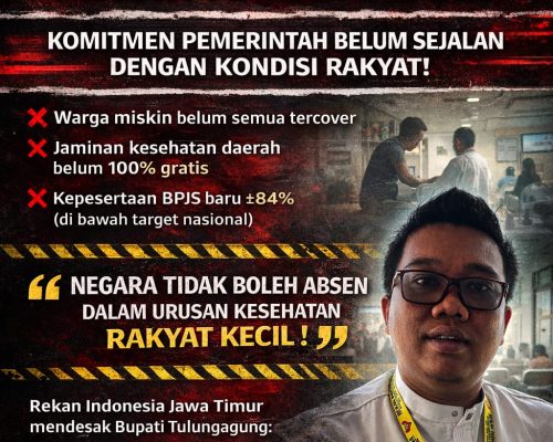 Rekan Indonesia Jawa Timur Soroti Jaminan Kesehatan Tulungagung, Pemda Diminta Percepat Capaian UHC
