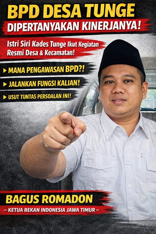 Polemik Dugaan Pernikahan Siri Kades Tunge, Kinerja BPD Desa Tunge Dipertanyakan