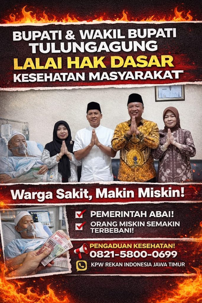 Rekan Indonesia Jawa Timur Soroti Minimnya Fokus Pemerintah Daerah terhadap Pelayanan Kesehatan di Tulungagung