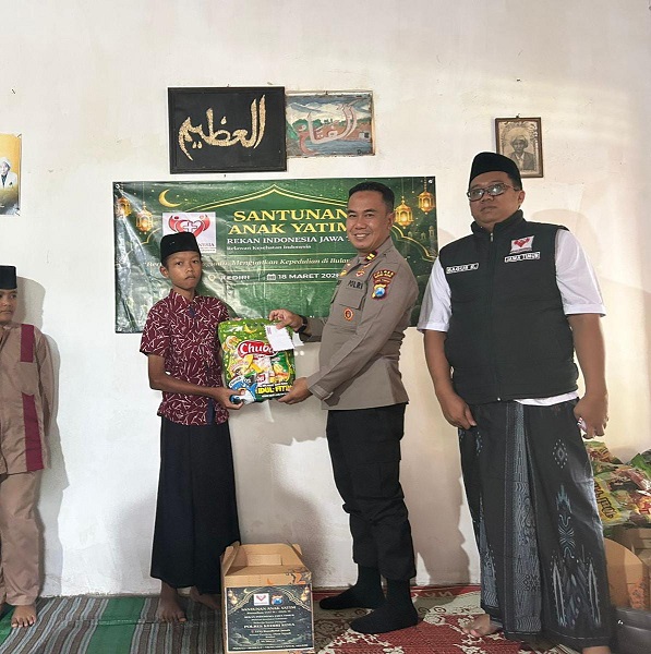 Rekan Indonesia Jawa Timur Gelar Santunan Anak Yatim, Perkuat Sinergi Dengan Polres Kediri Kota