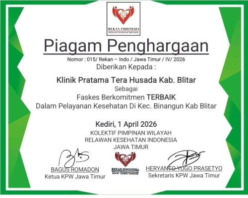 REKAN INDONESIA JAWA TIMUR BERIKAN PENGHARGAAN UNTUK KLINIK TERA HUSADA BLITAR