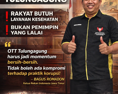 Rekan Indonesia Jawa Timur Dukung Penuh KPK RI, Ketua KPW Bagus Romadon Soroti Hak Kesehatan Rakyat