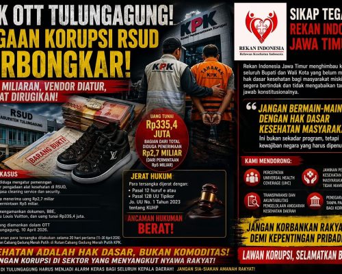 Di Balik OTT Tulungagung: Dugaan Jejaring Korupsi Proyek RSUD dan Alarm Keras untuk Kepala Daerah