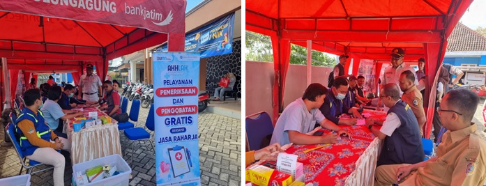 Jasa Raharja Cabang Kediri Laksanakan Pemeriksaan Kesehatan Gratis di Kantor Kecamatan Sendang Kabupaten Tulungagung