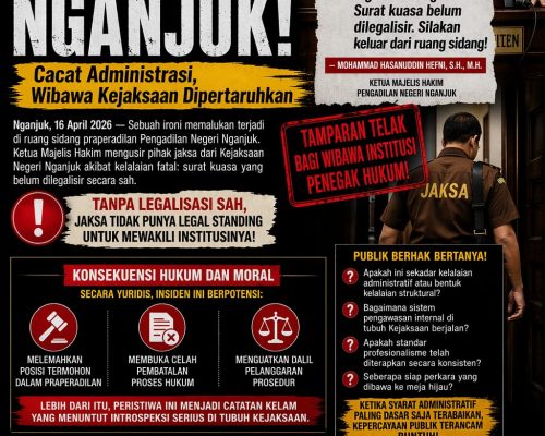 Jaksa Diusir Hakim Di Sidang Pra Peradilan Nganjuk. Tamparan Telak Institusi Kejaksaan
