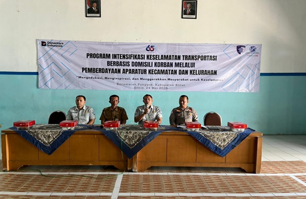 Jasa Raharja Kediri Sosialisasikan Program Keselamatan Transportasi Berbasis Domisili Korban di Ponggok