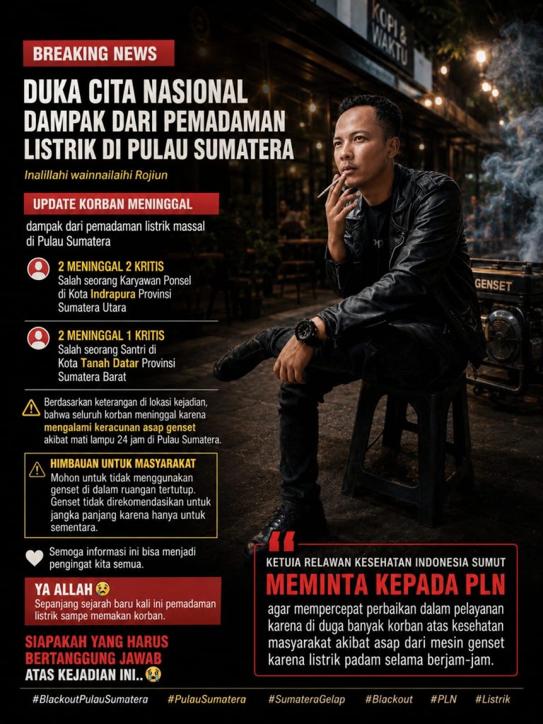 Relawan Kesehatan Indonesia Sumut Sampaikan Duka dan Imbau Waspada Penggunaan Genset Saat Pemadaman Listrik Relawan Kesehatan Indonesia Sumut Sampaikan Duka dan Imbau Waspada Penggunaan Genset Saat Pemadaman Listrik