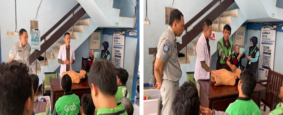 Tingkatkan Pemahaman Penanganan Gawat Darurat, Jasa Raharja Kediri Gelar Pelatihan PPGD Kepada Komunitas Pengemudi Angkutan Ojek Online