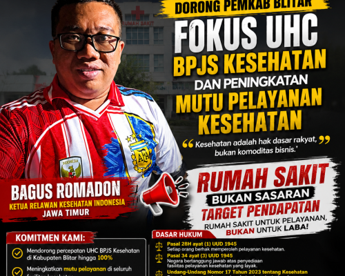 Relawan Kesehatan Indonesia Jawa Timur Dorong Pemkab Blitar Fokus Wujudkan UHC BPJS Kesehatan dan Tingkatkan Mutu Pelayanan Kesehatan