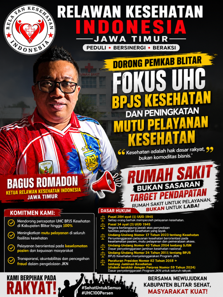 Relawan Kesehatan Indonesia Jawa Timur Dorong Pemkab Blitar Fokus Wujudkan UHC BPJS Kesehatan dan Tingkatkan Mutu Pelayanan Kesehatan Relawan Kesehatan Indonesia Jawa Timur Dorong Pemkab Blitar Fokus Wujudkan UHC BPJS Kesehatan dan Tingkatkan Mutu Pelayanan Kesehatan