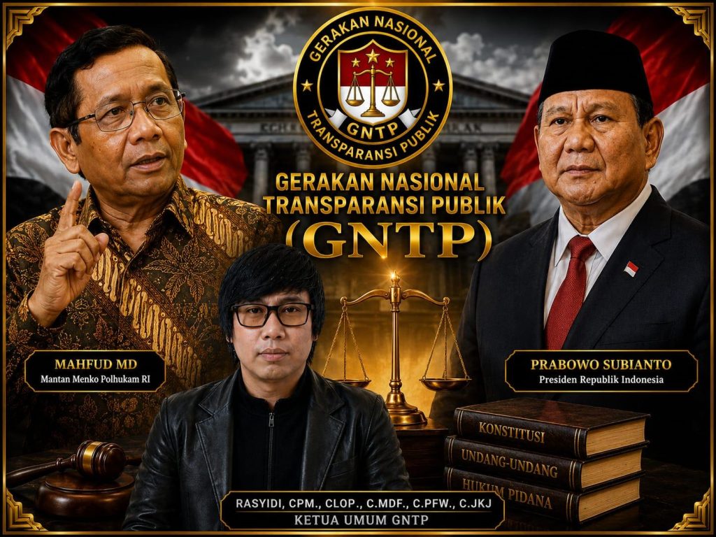 Ketua Umum GNTP Apresiasi Surat Terbuka Mahfud MD kepada Presiden Prabowo, Dorong Penegakan Hukum Sesuai Kewenangan dan Prosedur