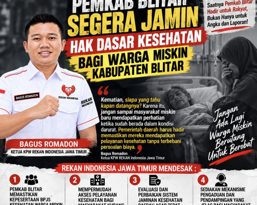 REKAN Indonesia Soroti Jaminan Hak Dasar Kesehatan Warga Miskin Kabupaten Blitar