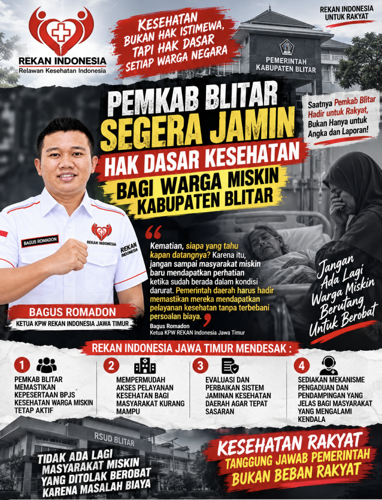 REKAN Indonesia Soroti Jaminan Hak Dasar Kesehatan Warga Miskin Kabupaten Blitar