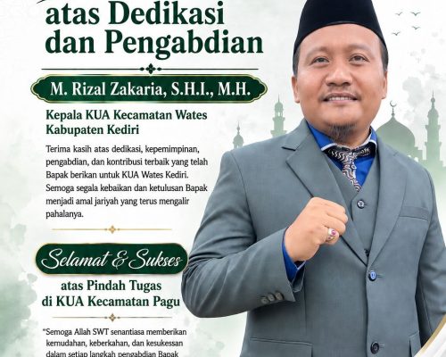 Nahkoda Baru KUA Pagu, Gus Riza Zakaria Bawa Rekam Jejak Dakwah dan Pengabdian