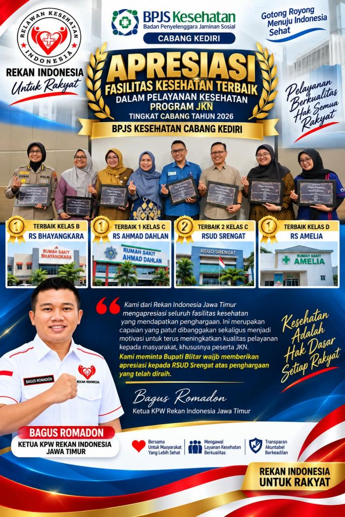 Rekan Indonesia Apresiasi Fasilitas Kesehatan Peraih Penghargaan Pelayanan JKN 2026 Rekan Indonesia Apresiasi Fasilitas Kesehatan Peraih Penghargaan Pelayanan JKN 2026