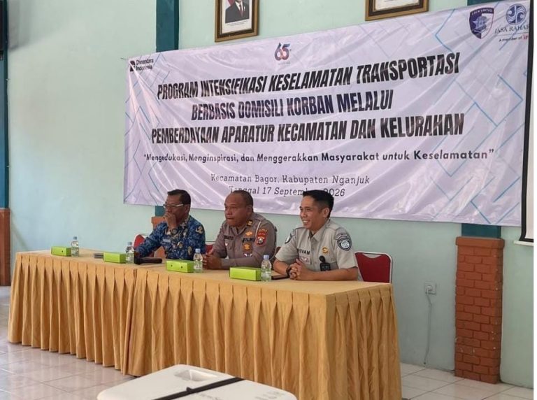 Tekan Angka Kecelakaan Lalu Lintas Jasa Raharja Berdayakan Aparatur Kecamatan Bagor MenjadiAgen Keselamatan Transportasi