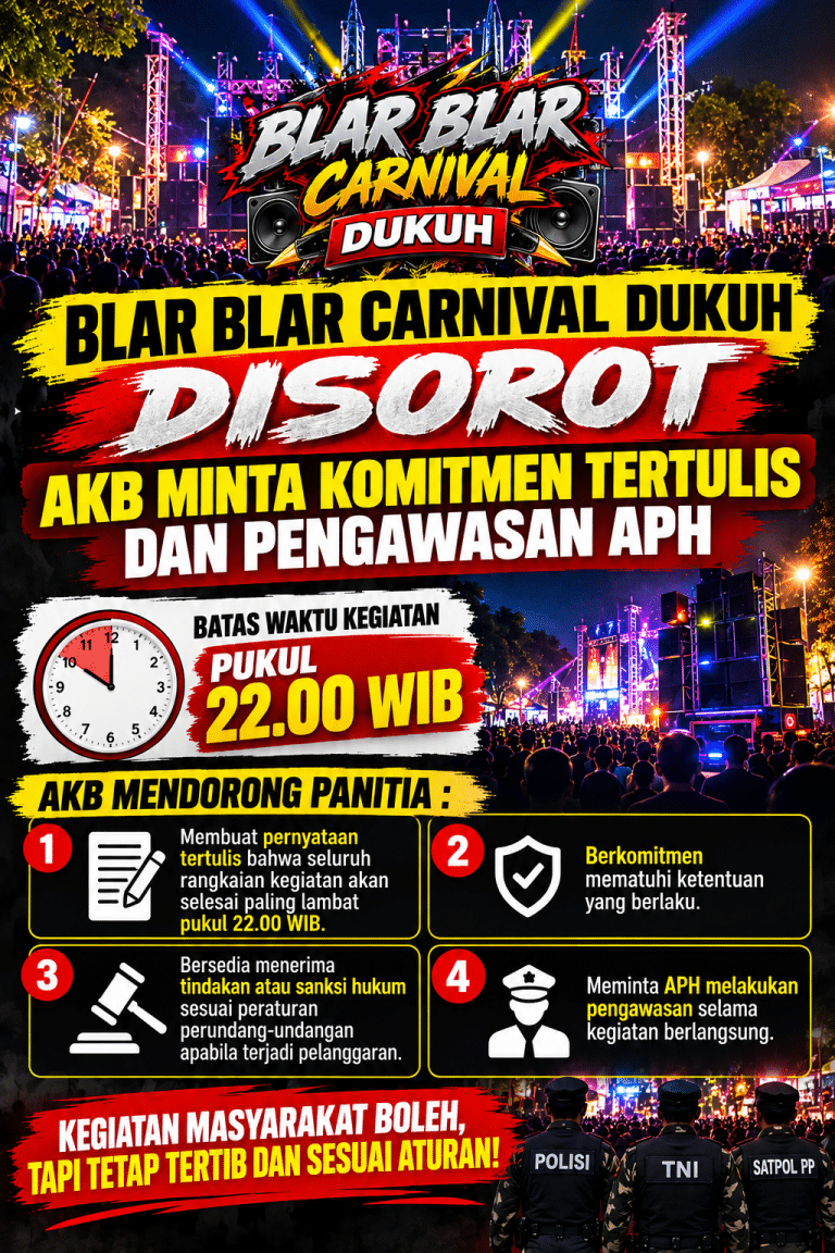 Blar Blar Carnival Dukuh Disorot, AKB Minta Komitmen Tertulis dan Pengawasan APH