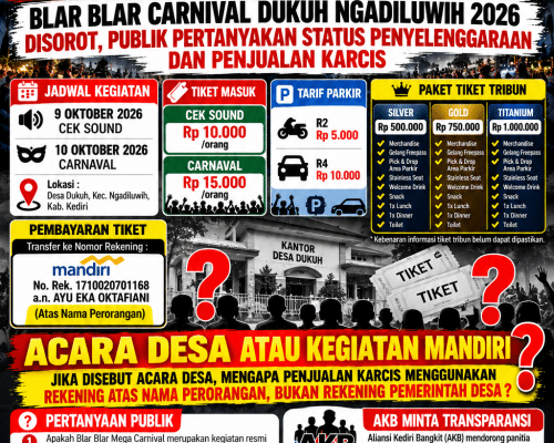 Karnaval Mega, Tanda Tanya Besar: Blar Blar Carnival Dukuh Ngadiluwih Disorot