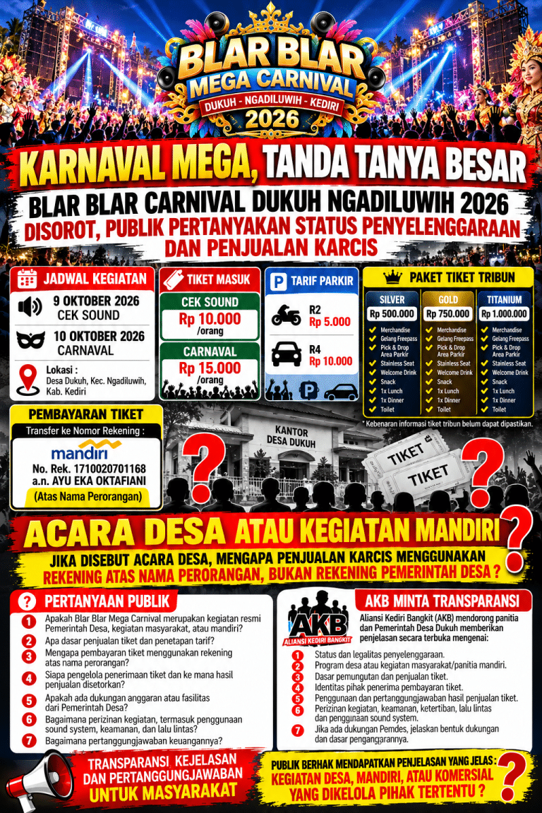 Karnaval Mega, Tanda Tanya Besar: Blar Blar Carnival Dukuh Ngadiluwih Disorot