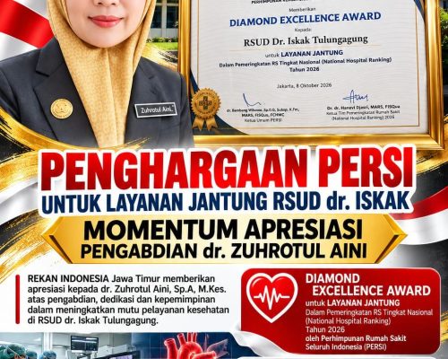 Penghargaan PERSI untuk Layanan Jantung RSUD dr. Iskak, REKAN INDONESIA Jatim Apresiasi Pengabdian dr. Zuhrotul Aini
