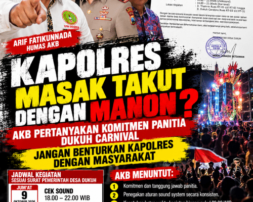 “Kapolres Masak Takut dengan Manon?” AKB Pertanyakan Ketegasan Penegakan Aturan Sound Horeg di Kediri